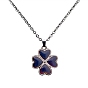 Mood Necklace, Temperature Sensing Color Changing Epoxy Clover Pendant Necklace, 304 Stainless Steel Jewelry for Women