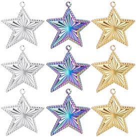 Stainless Steel Pendants, Star Charms