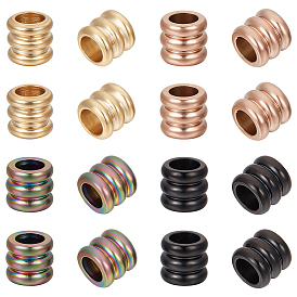 16шт 4 цвета 304 шарики из нержавеющей стали, рифленая колонна