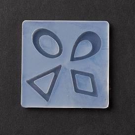 Moldes de silicona para anillo de unión ovalado, lágrima, rombo y triángulo diy, moldes de resina, para la fabricación de joyas de resina uv y resina epoxi