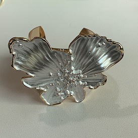 Armreifen mit Schmetterlingsmotiv aus Emaille und Imitationsperlen für Damen, golden