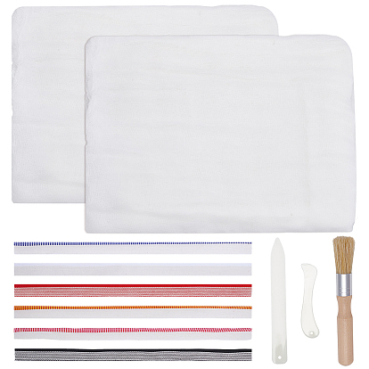 Наборы для самостоятельного переплета книг, в том числе хлопчатобумажная ткань, нож для открывания писем из АБС-пластика, деревянная щетина и поликоттоновая лента