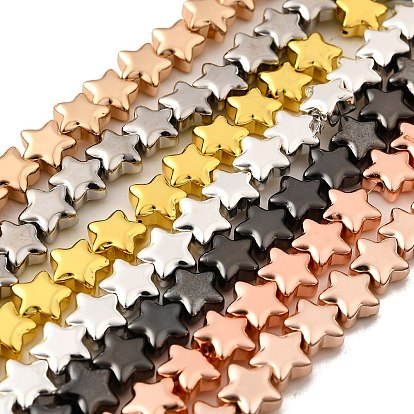 Стеклянные бусины с гальваническим покрытием , звезда, полное покрытие