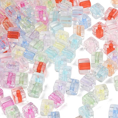 Прозрачные акриловые бусины, кубические