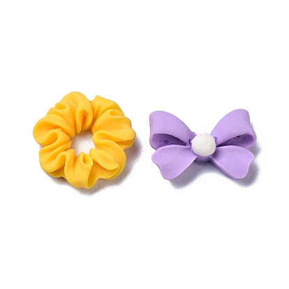 Opaque Resin Cabochons, for DIY Decoration, Twist Round & Bowknot