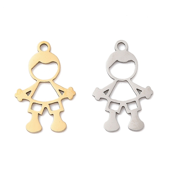 201 подвески из нержавеющей стали, очарование мальчика, лазерная резка