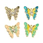Alloy with Glass Enamel Pendants, Butterfly Charms