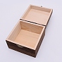 Candlenut Box, Flip Cover, with Iron Clasp & Hinges, for Candy, Gift Packaging, Square