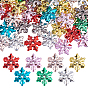 80 шт. 8 цвета гальванизированные непрозрачные акриловые бусины, снежинка