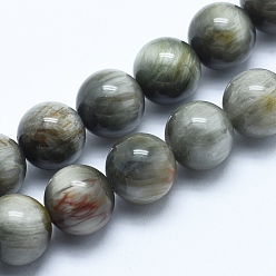 Natural Hawk's Eye Beads Strands, Eagle Eye Stone, Round