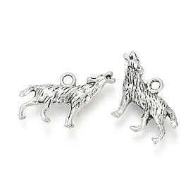 Подвески из сплава воющего волка в тибетском стиле, волк, без кадмия и без свинца