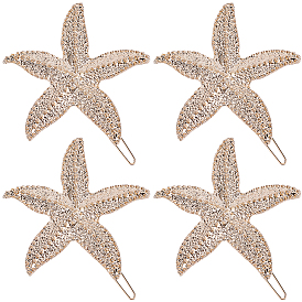 10 шт. заколки для волос из цинкового сплава, морская звезда