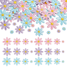 15 наборы 3 цветные полиэстеровые нашивки для одежды, цветок, с хлопком