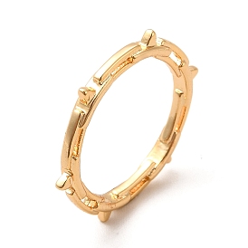 304 Stainless Steel Geometric Ring, Spike Collar Shape Finger Ring