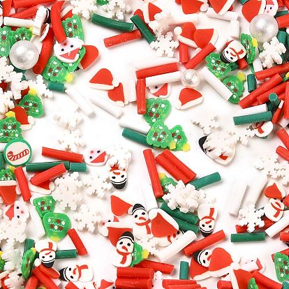 Рождественская тема ручной работы из полимерной глины кабошоны, рождественская елка