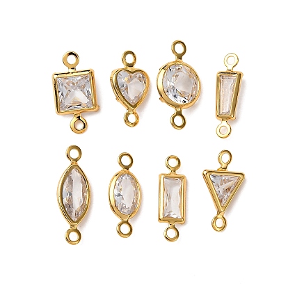 Латунные подвески из прозрачного кубического циркония, без никеля , реальный 18 k позолоченный