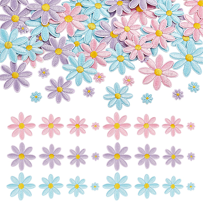 15 наборы 3 цветные полиэстеровые нашивки для одежды, цветок, с хлопком