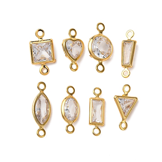 Латунные подвески из прозрачного кубического циркония, без никеля , реальный 18 k позолоченный