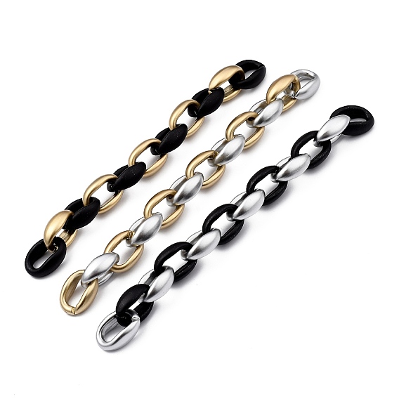 Пластиковые кабельные цепи ccb ручной окраски, для изготовления цепочек для сумочек, овальные