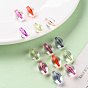 Transparent Acrylic Beads, Oval, Faceted