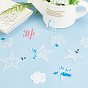 CHGCRAFT Acrylic Handwork Template, Star with Flower