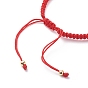 Adjustable Nylon Thread Cord Double Braided Beaded Bracelets Set, with Evil Eye Resin Beads and Alloy Rhinestone Hamsa Hand Beads