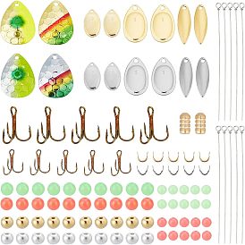 Accessoires de pêche, y compris les engins de pêche en fer, leurres de pêche, pe pêche perles lumineuses, griffes crochets et épingles à œil