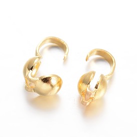 Латунной шариковой советы, Калотте заканчивается, крышка раскладушки, 9x4 мм, отверстие : 1 мм