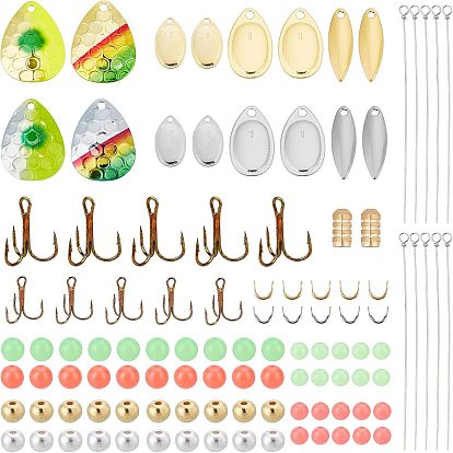 Accessoires de pêche, y compris les engins de pêche en fer, leurres de pêche, pe pêche perles lumineuses, griffes crochets et épingles à œil