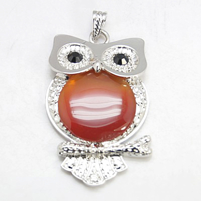 Драгоценный камень большие кулоны, с установкой сплава большие кулоны, сова