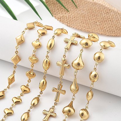 304 женские браслеты-цепочки со звеньями из нержавеющей стали, ионное покрытие (ip) покрытый