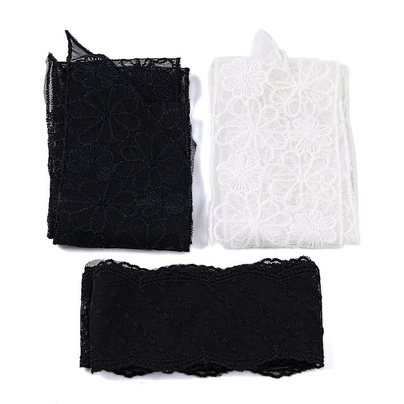 3шт 3 стиль французская вышивка кружево полиэстер повязка на голову, повязка на голову с бантом из шарфа, головка стримера для волос для женщин и девочек