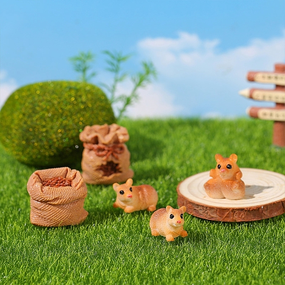 Мешок из смолы и украшения в виде мышек, аксессуары для дома микропейзаж, притворяясь опорными украшениями