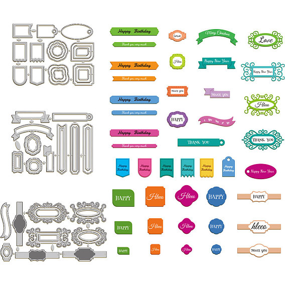 Углеродистая сталь разрезает трафареты, для diy scrapbooking, Фотоальбом, декоративная бумага для тиснения, цвет нержавеющей стали