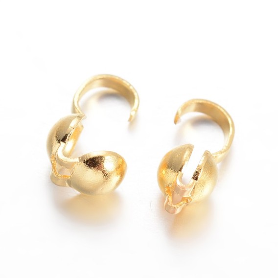 Латунной шариковой советы, Калотте заканчивается, крышка раскладушки, 9x4 мм, отверстие : 1 мм