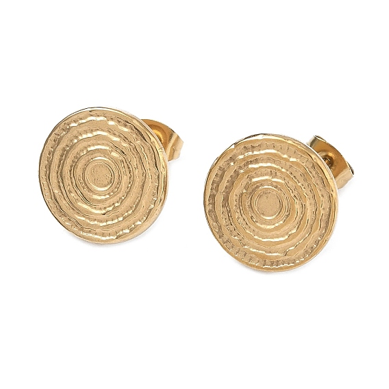 304 Выводы серьги из нержавеющей стали шпилька, с петлей, ионное покрытие (ip), плоско-круглые