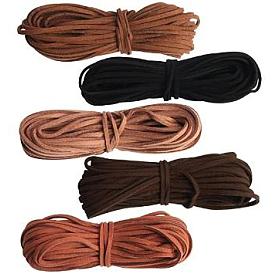 SUNNYCLUE Eco-Friendly Faux Suede Cord, Faux Suede Lace Suede String for DIY Jewelry Making