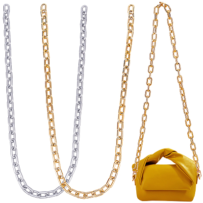 2M 2 Style Handmade CCB Plastic & Acrylic Cable Chains, Oval, Unwelded, for Jewelry Making