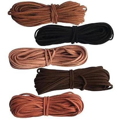 Cordón de gamuza sintética ecológico, cadena de gamuza de encaje de gamuza sintética para hacer joyas de bricolaje