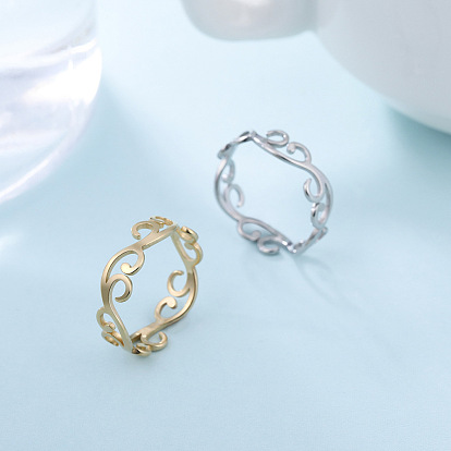 304 кольца для пальцев из нержавеющей стали для женщин, виноградная лоза