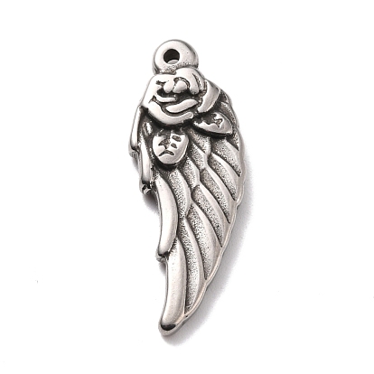Pendentifs en acier inoxydable, ailier