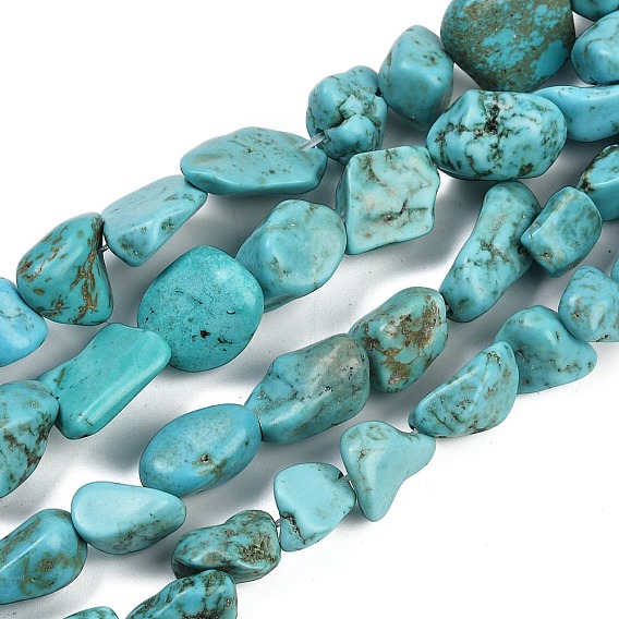 Природные Говлит бисер нитей, окрашенные, самородки