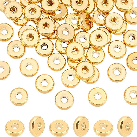 50шт. ионное покрытие (IP) 304 распорные бусины из нержавеющей стали, пончик