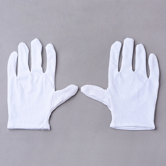 Cotton Gloves, Coin Jewelry Silver Inspection Gloves