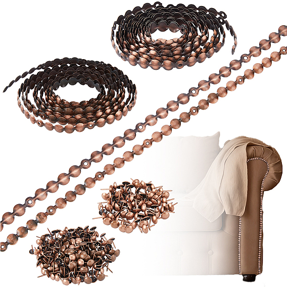 11 наборы 2 стили декоративные клейкие ленты для ногтей, декоративные гвоздики, обивка, плоско-круглые