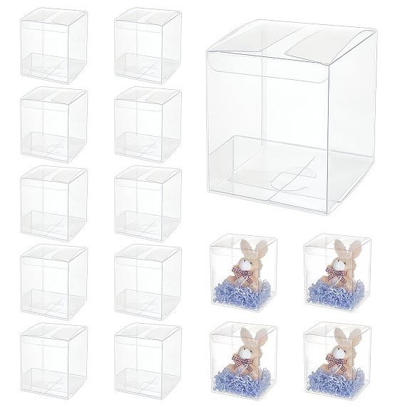 Складные прозрачные пластиковые подарочные коробки из пвх, прямоугольные