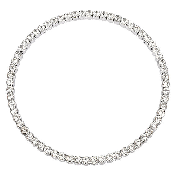 Plastic Bag Handles, with Crystal Rhinestone