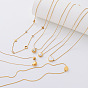 304 Stainless Steel Pendant Necklaces for Women, Golden