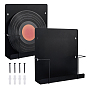 Carbon Iron Alloy Wall-Mounted Magazine Rack with Hooks, Square