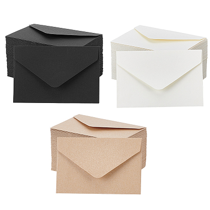 300Pcs 3 Colors Paper Envelopes, Card Holder Protective Envelope, Rectangle